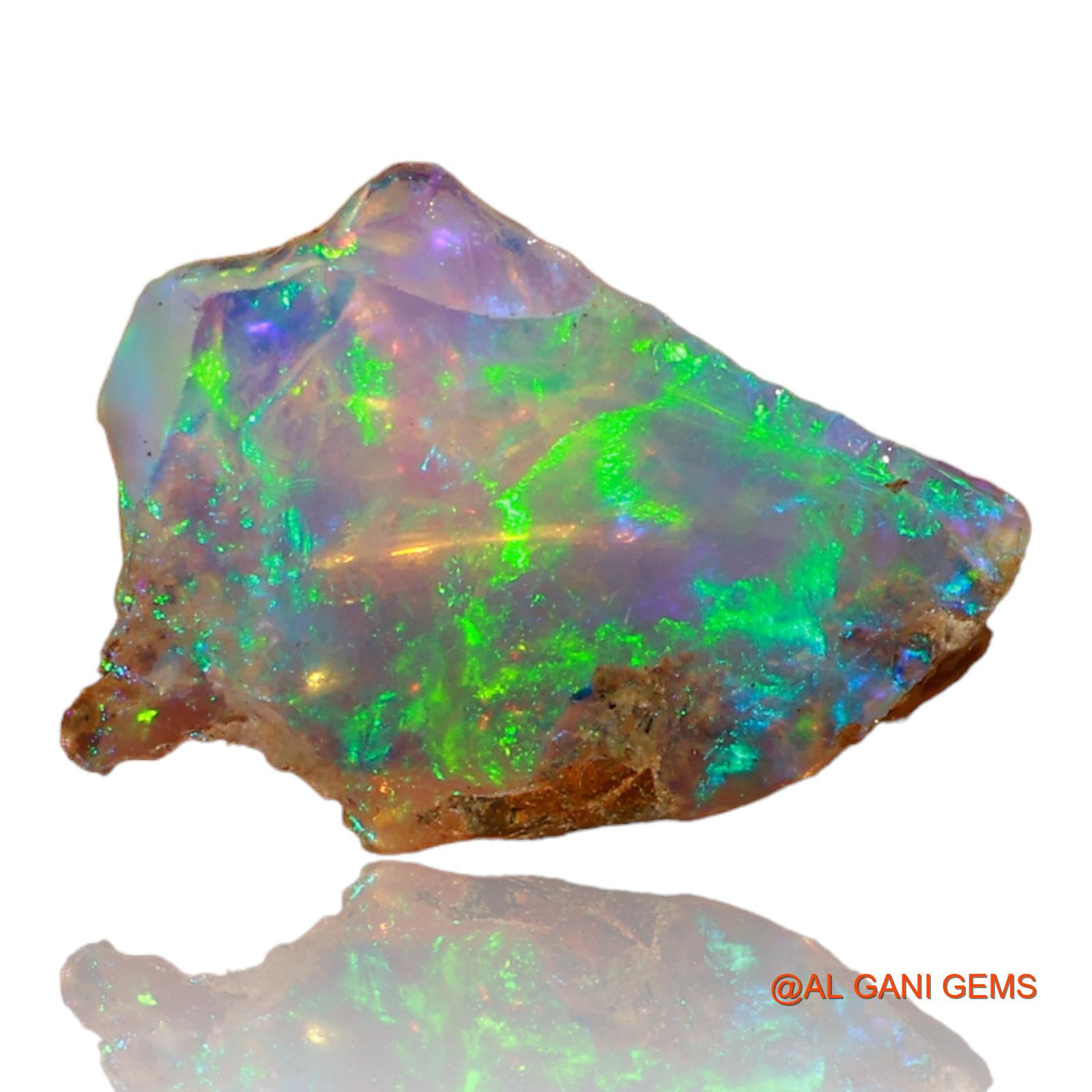 2.00 Cts Natural Ethiopian Fire Opal Loose Gemstone Fancy Rough 15x10x4 mm E-63