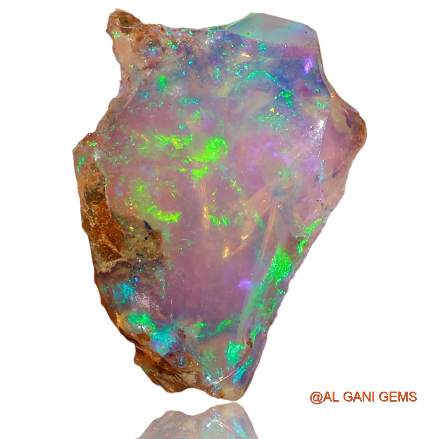 2.00 Cts Natural Ethiopian Fire Opal Loose Gemstone Fancy Rough 15x10x4 mm E-63