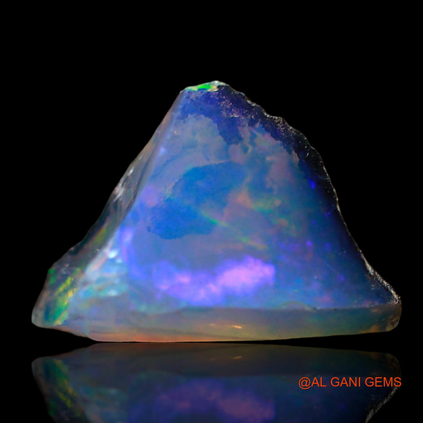 Natural Fire Opal Gemstone 1.00 Cts Loose Fancy Rough From Ethiopia 10x7x6 mm E-643