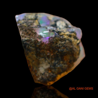 Natural Fire Opal Gemstone 1.00 Cts Loose Fancy Rough From Ethiopia 10x7x6 mm E-643