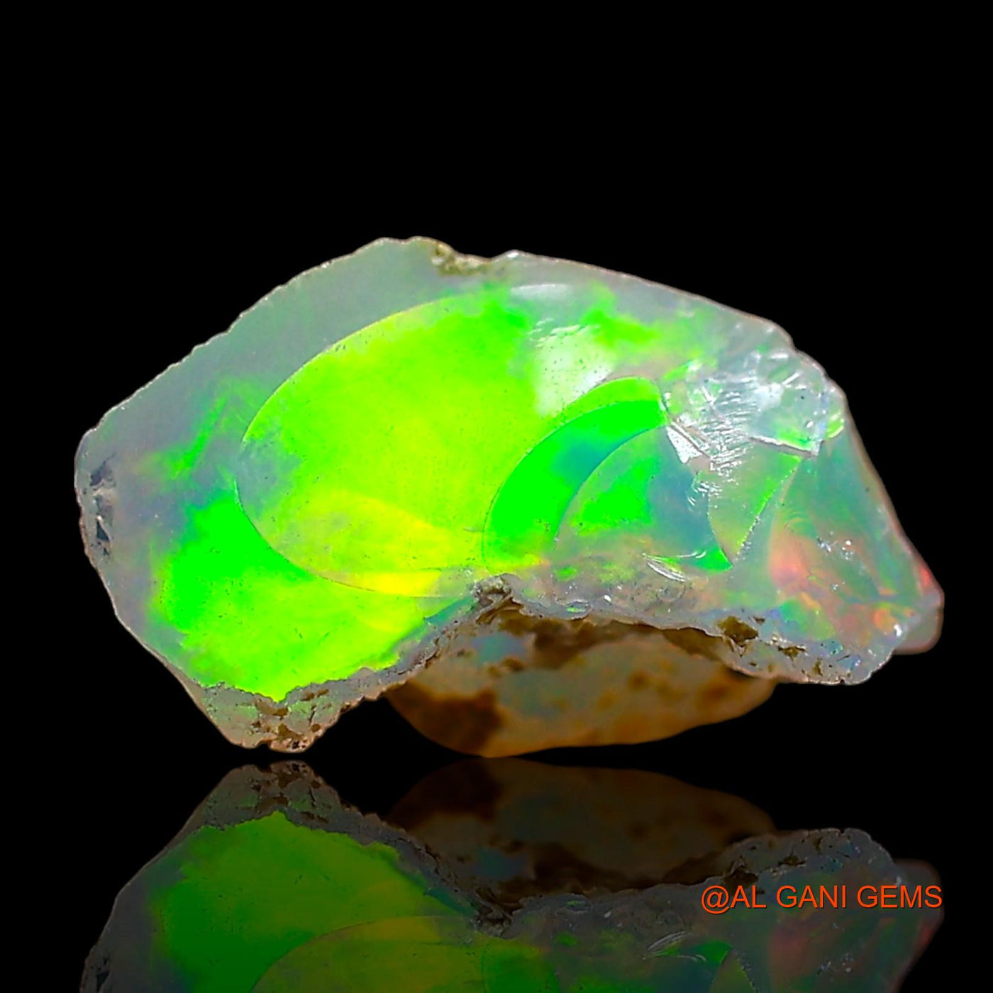 1.00 Cts Natural Ethiopian Fire Opal Loose Gemstone Fancy Rough 10x8x5 mm E-644