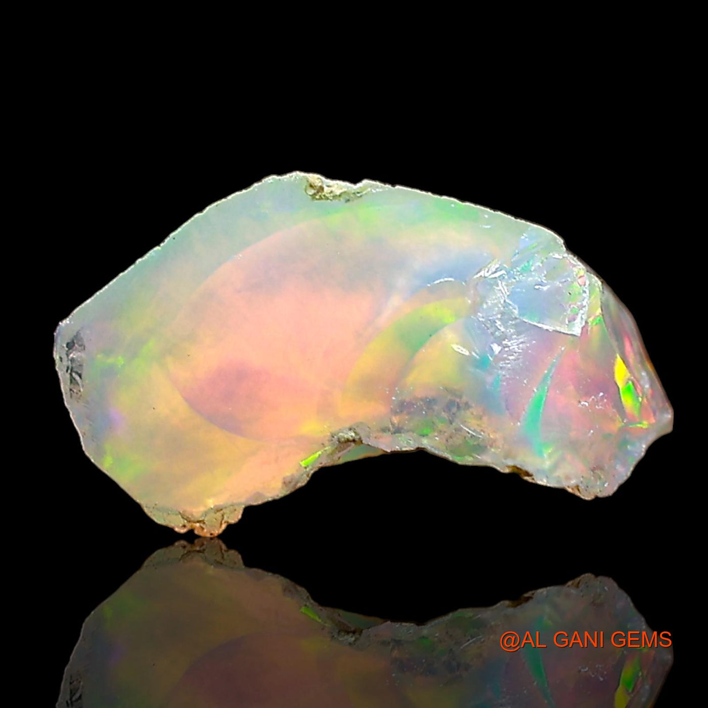 1.00 Cts Natural Ethiopian Fire Opal Loose Gemstone Fancy Rough 10x8x5 mm E-644
