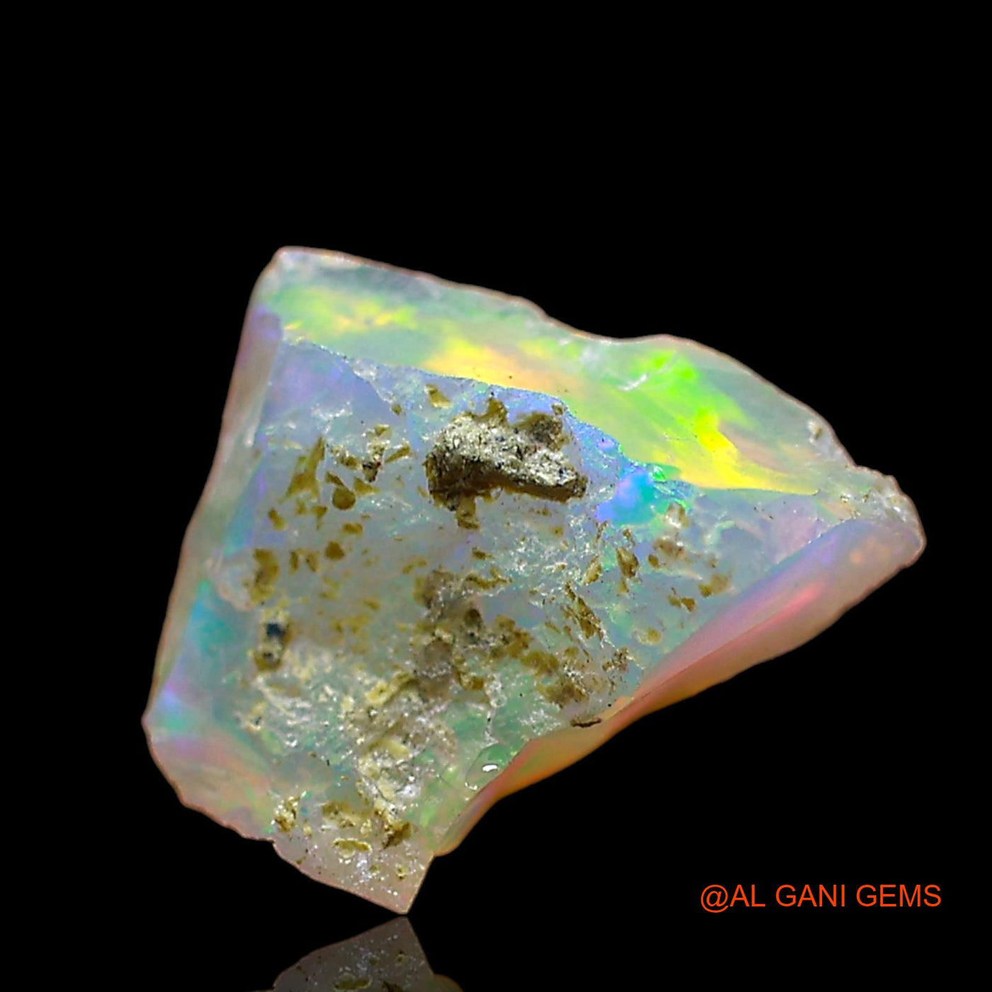 1.00 Cts Natural Ethiopian Fire Opal Loose Gemstone Fancy Rough 10x8x5 mm E-644