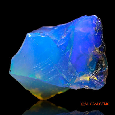 Natural Fire Opal Gemstone 1.00 Cts Loose Fancy Rough From Ethiopia 8x7x7 mm E-645