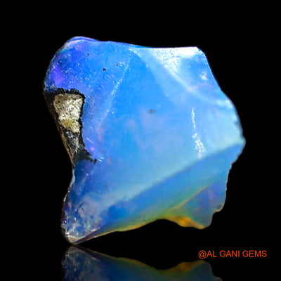 Natural Fire Opal Gemstone 1.00 Cts Loose Fancy Rough From Ethiopia 8x7x7 mm E-645