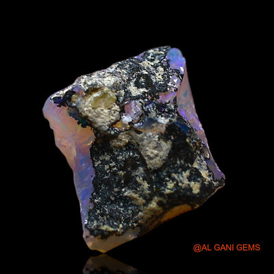 Natural Fire Opal Gemstone 1.00 Cts Loose Fancy Rough From Ethiopia 8x7x7 mm E-645