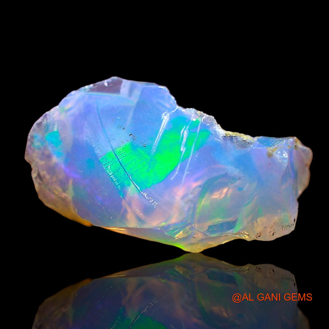 1.00 Cts Natural Ethiopian Fire Opal Loose Gemstone Fancy Rough 11x6x5 mm E-647