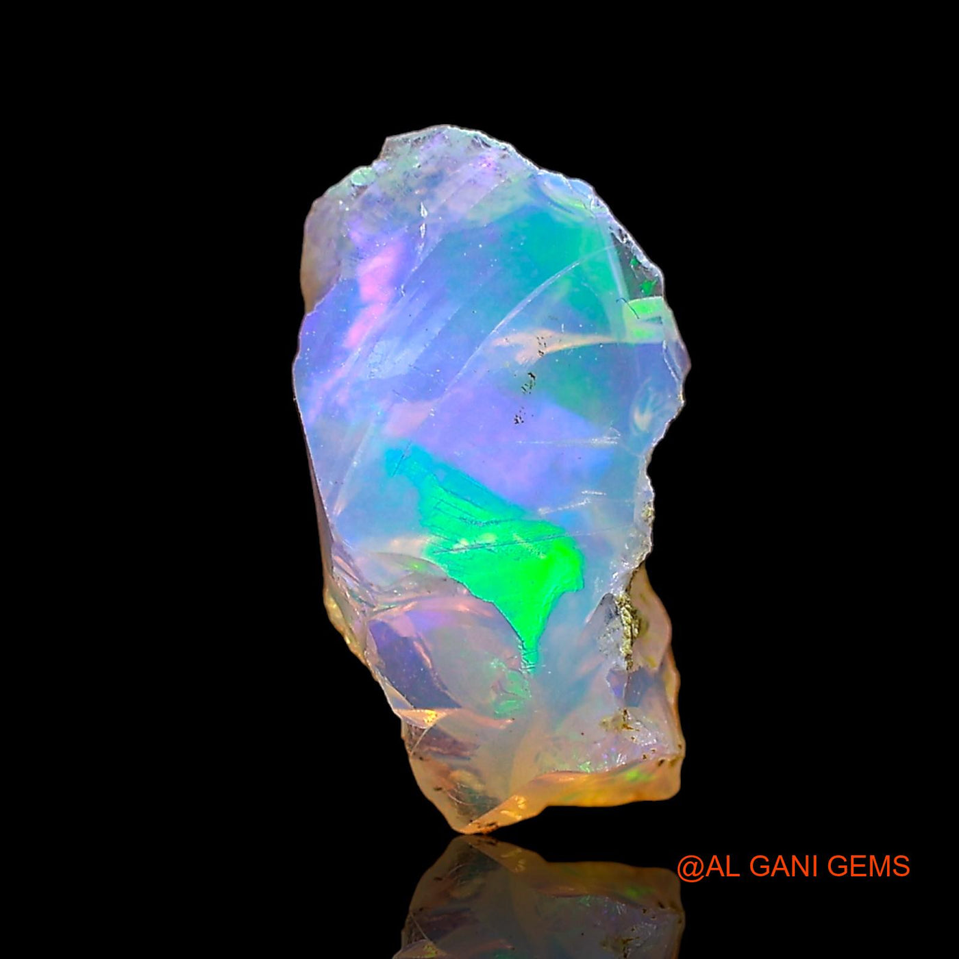1.00 Cts Natural Ethiopian Fire Opal Loose Gemstone Fancy Rough 11x6x5 mm E-647