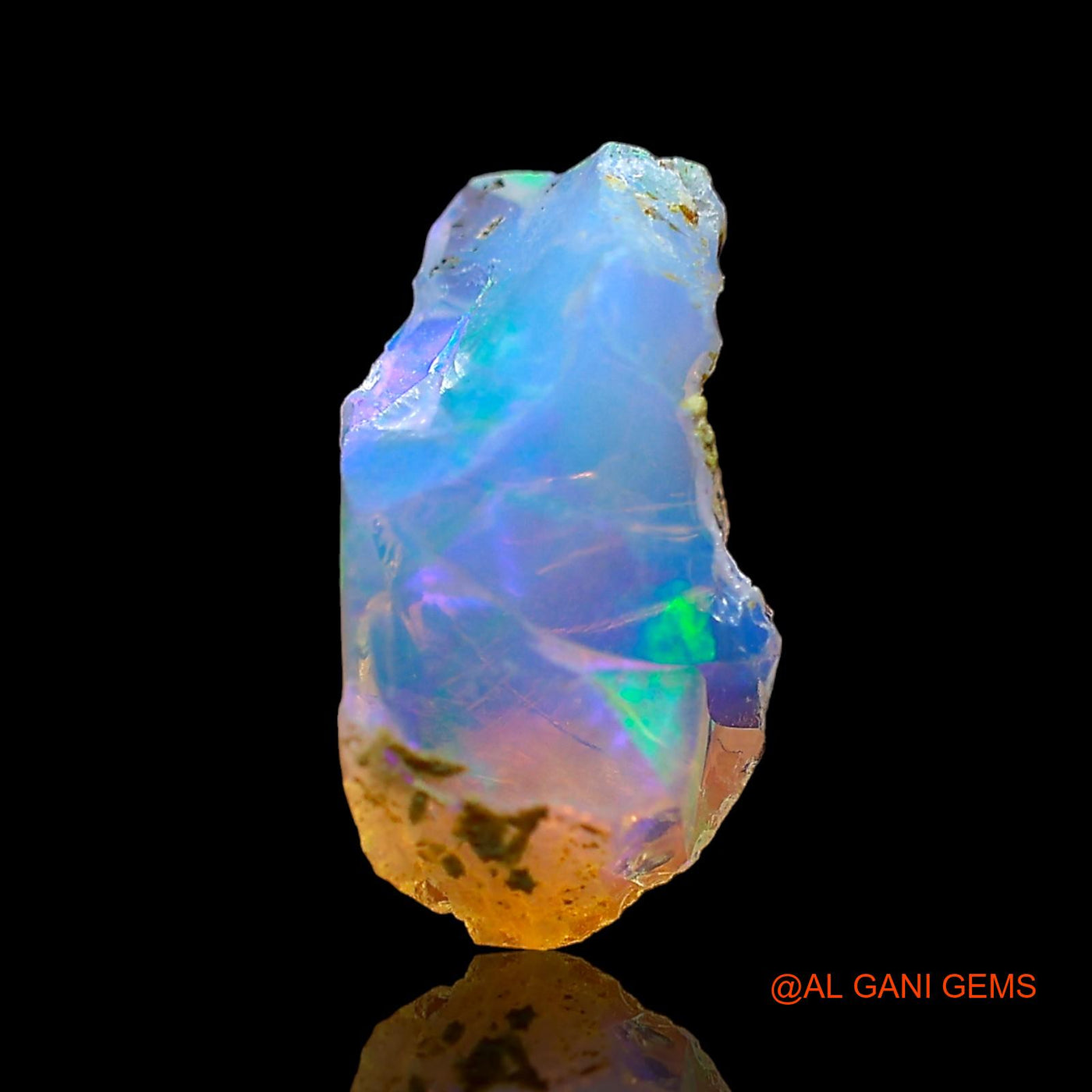 1.00 Cts Natural Ethiopian Fire Opal Loose Gemstone Fancy Rough 11x6x5 mm E-647