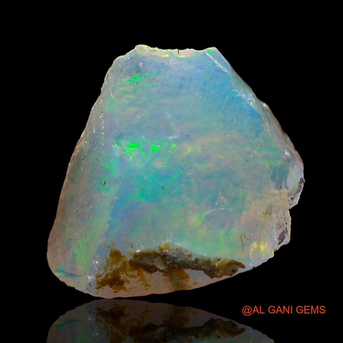 Natural Fire Opal Gemstone 1.00 Cts Loose Fancy Rough From Ethiopia 10x9x5 mm E-648