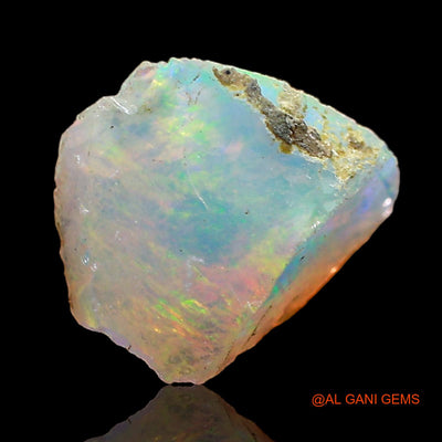 Natural Fire Opal Gemstone 1.00 Cts Loose Fancy Rough From Ethiopia 10x9x5 mm E-648