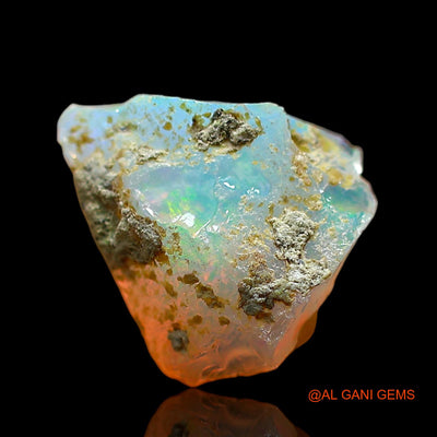 Natural Fire Opal Gemstone 1.00 Cts Loose Fancy Rough From Ethiopia 10x9x5 mm E-648