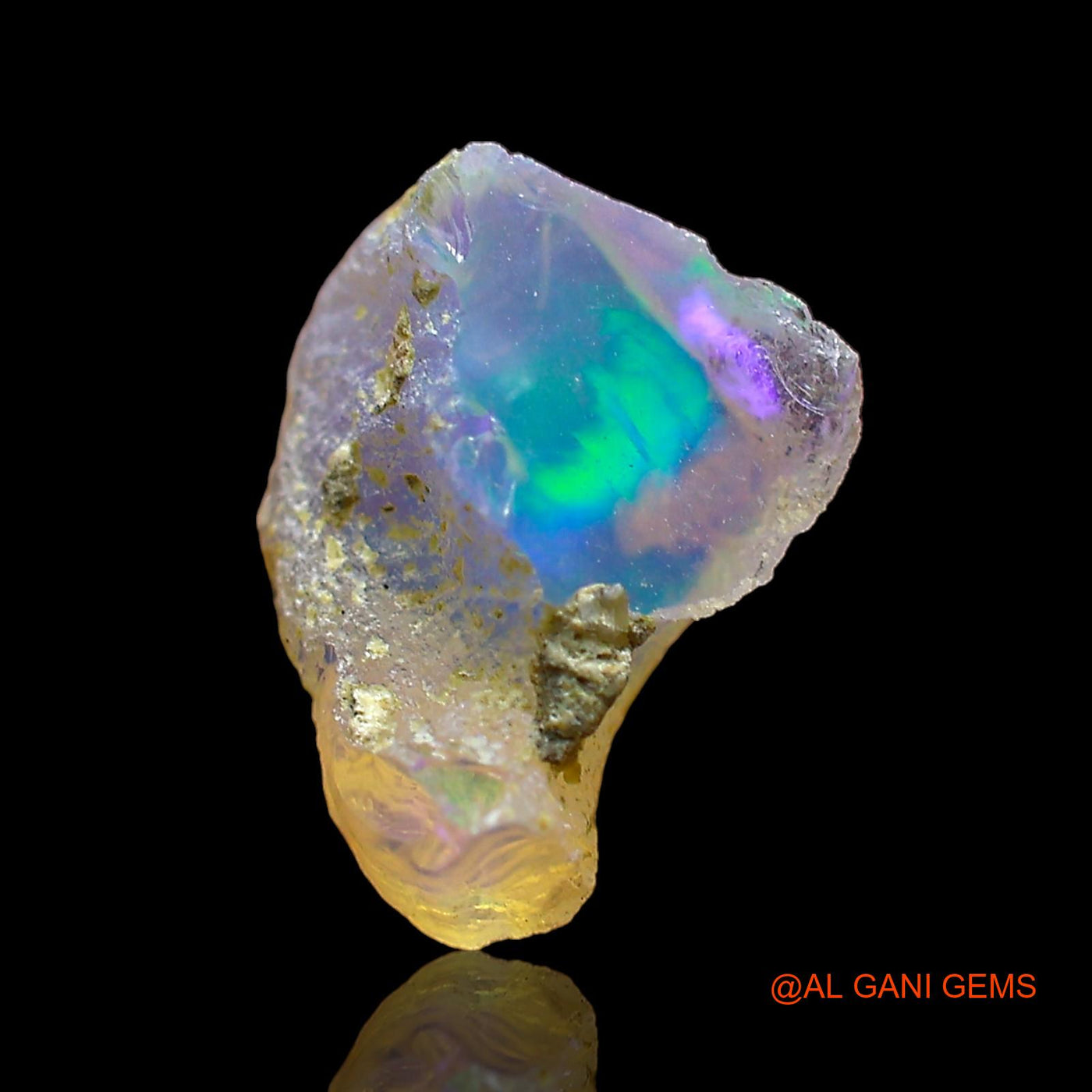 1.00 Cts Natural Ethiopian Fire Opal Fancy Rough Loose Gemstone For Jewelry 10x6x7 mm E-649