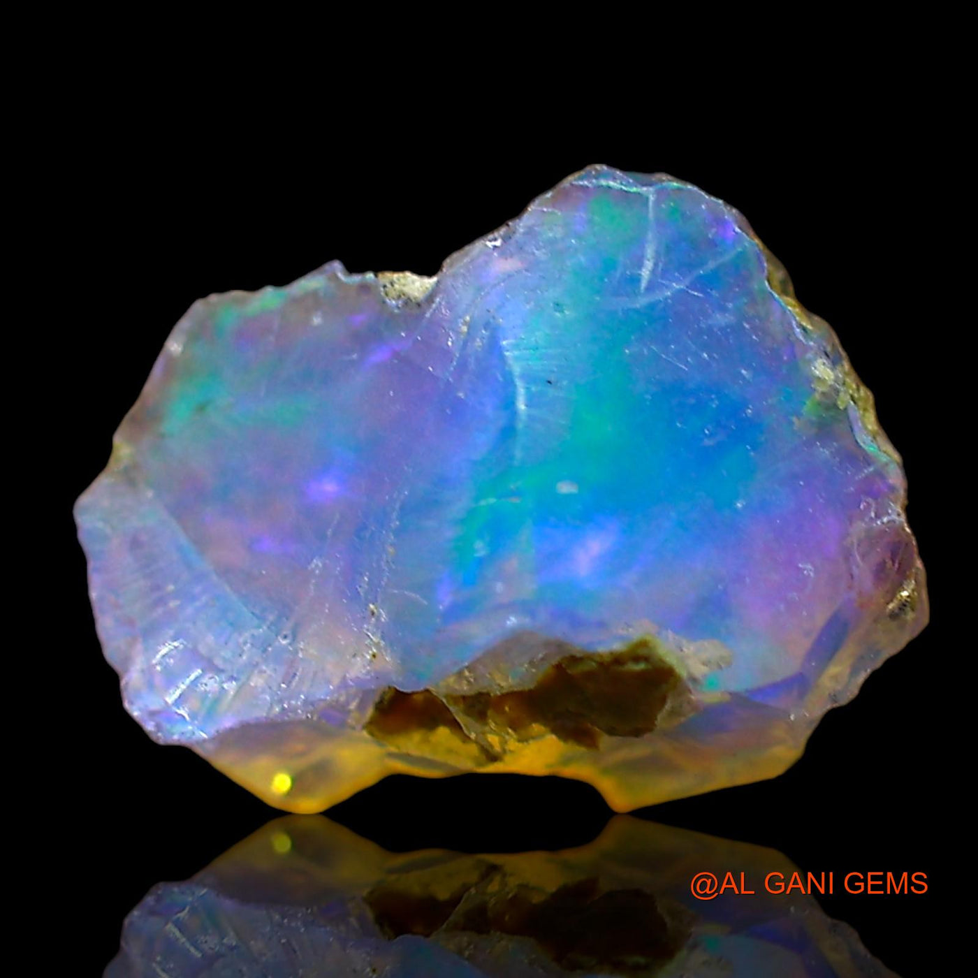 Natural Fire Opal Gemstone 2.00 Cts Loose Fancy Rough From Ethiopia 9x7x7 mm E-651