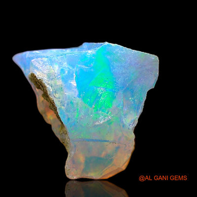 1.00 Cts Natural Ethiopian Fire Opal Loose Gemstone Fancy Rough 8x7x8 mm E-652