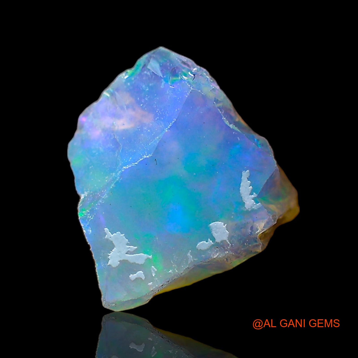 1.00 Cts Natural Ethiopian Fire Opal Loose Gemstone Fancy Rough 8x7x8 mm E-652