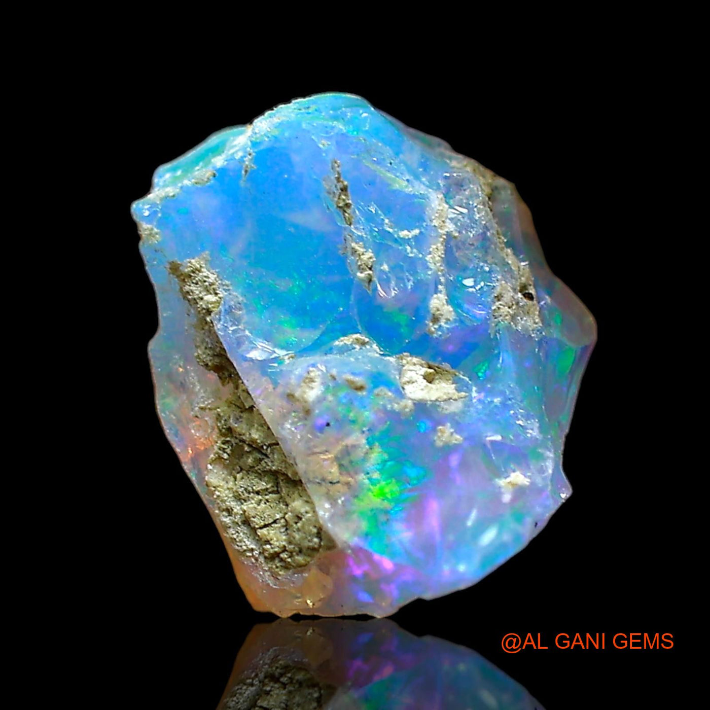 1.00 Cts Natural Ethiopian Fire Opal Loose Gemstone Fancy Rough 8x7x8 mm E-652