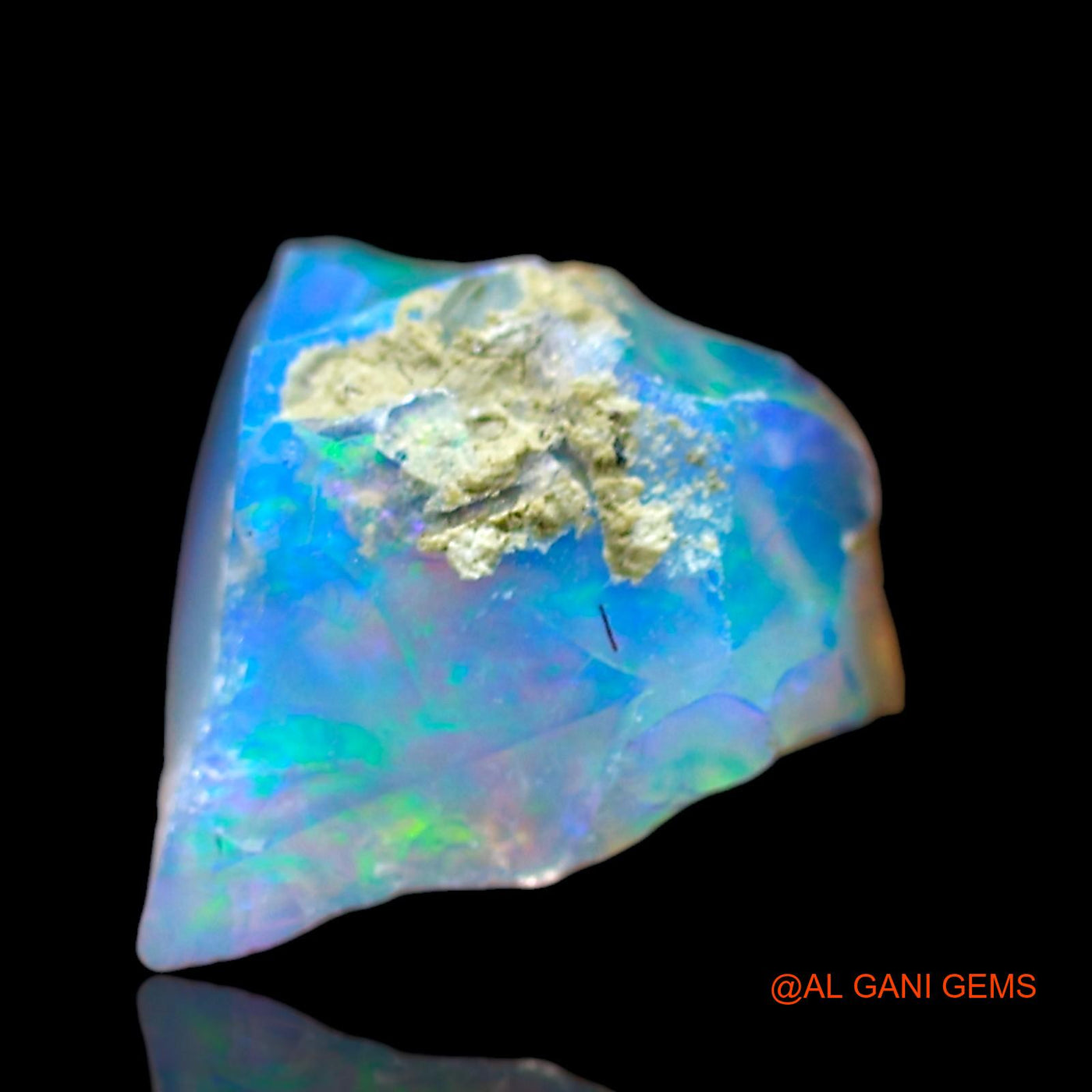 1.00 Cts Natural Ethiopian Fire Opal Loose Gemstone Fancy Rough 8x7x8 mm E-652