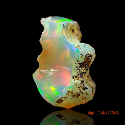Natural Untreated Fire Opal Loose Gemstone Fancy Rough From Ethiopia 1.00 Cts 10x6x6 mm E-654