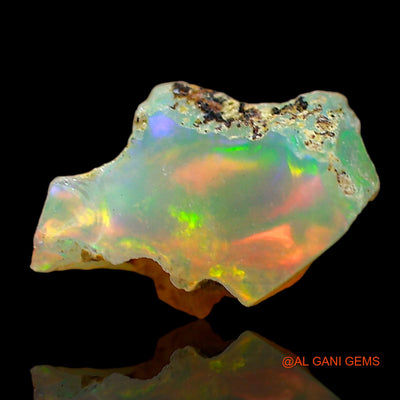 Natural Untreated Fire Opal Loose Gemstone Fancy Rough From Ethiopia 1.00 Cts 10x6x6 mm E-654