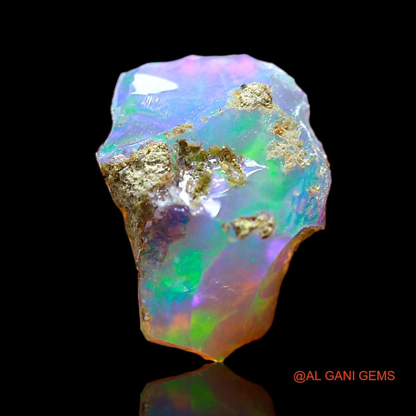 Natural Untreated Fire Opal Loose Gemstone Fancy Rough From Ethiopia 1.00 Cts 9x7x4 mm E-656