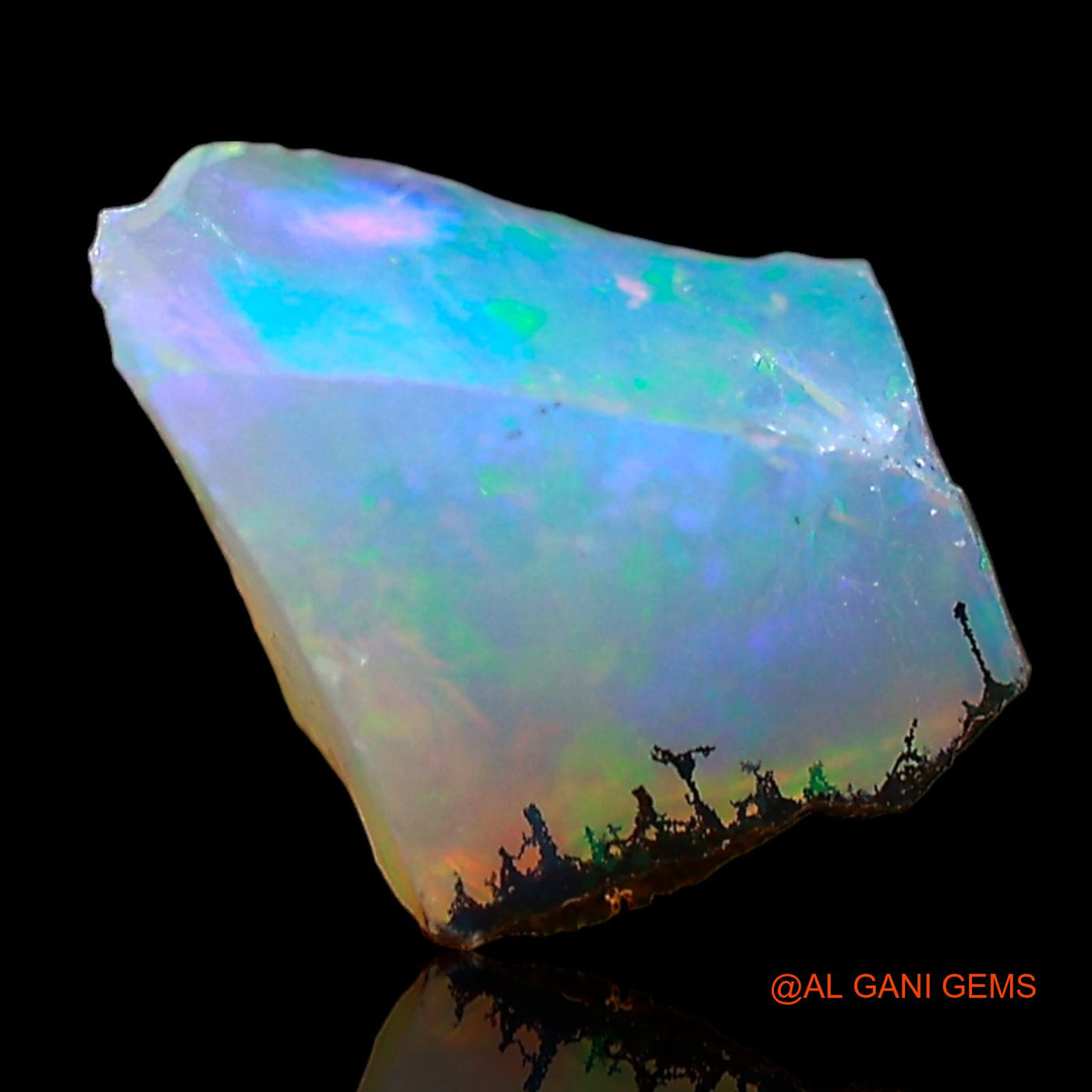 Natural Untreated Fire Opal Loose Gemstone Fancy Rough From Ethiopia 1.00 Cts 10x7x5 mm E-657