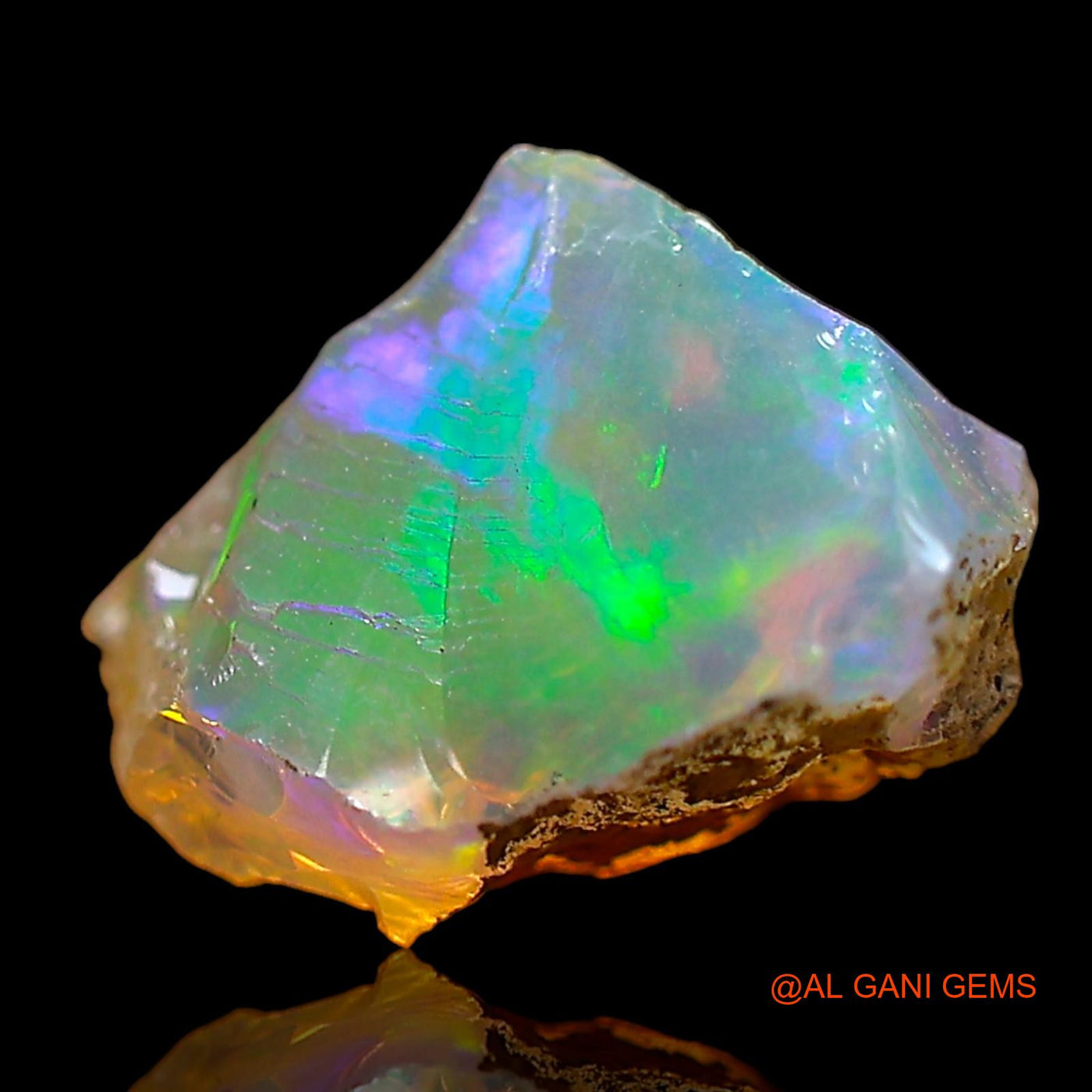 1.00 Cts Natural Ethiopian Fire Opal Fancy Rough Loose Gemstone For Jewelry 9x7x4 mm E-658