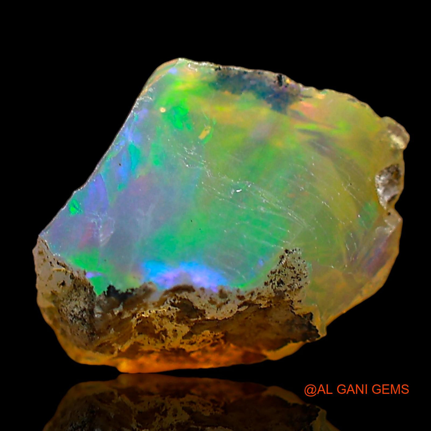1.00 Cts Natural Ethiopian Fire Opal Fancy Rough Loose Gemstone For Jewelry 9x7x4 mm E-658