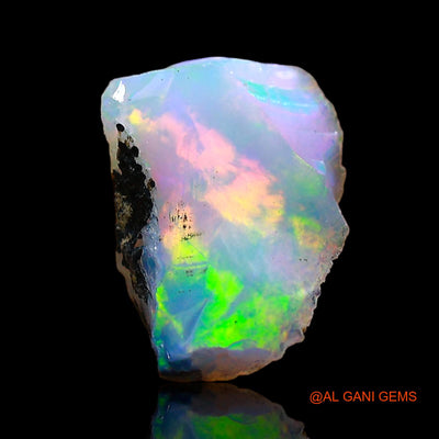 Natural Fire Opal Gemstone 1.00 Cts Loose Fancy Rough From Ethiopia 10x6x4 mm E-659
