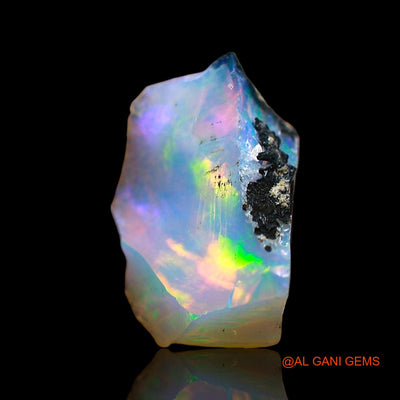 Natural Fire Opal Gemstone 1.00 Cts Loose Fancy Rough From Ethiopia 10x6x4 mm E-659