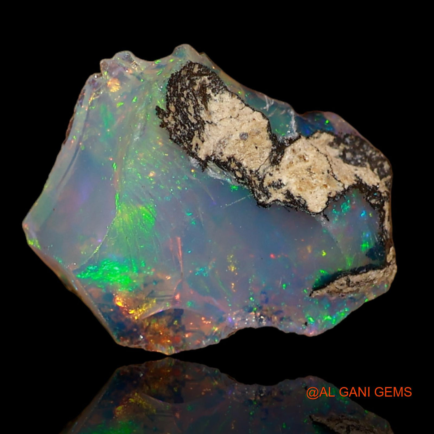 4.00 Cts Unheated Ethiopian Fire Opal Loose Gemstone Fancy Rough Natural 14x11x7 mm E-65