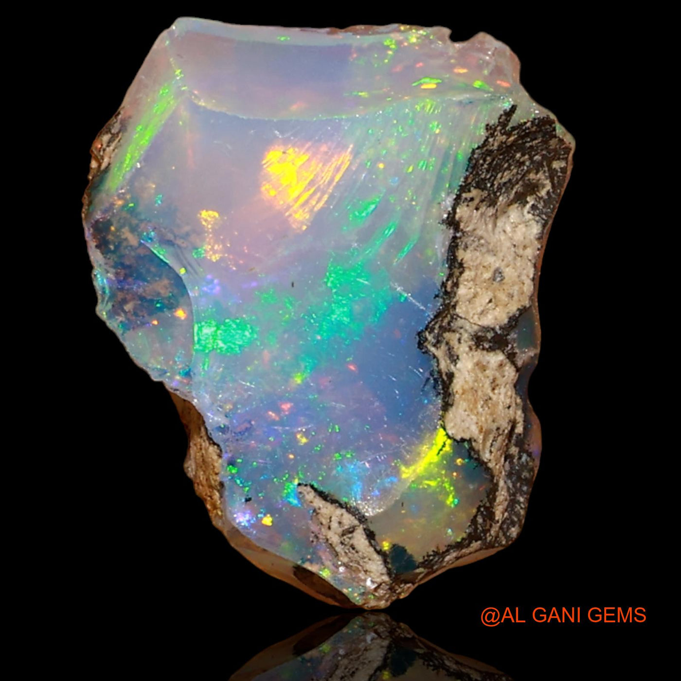 4.00 Cts Unheated Ethiopian Fire Opal Loose Gemstone Fancy Rough Natural 14x11x7 mm E-65