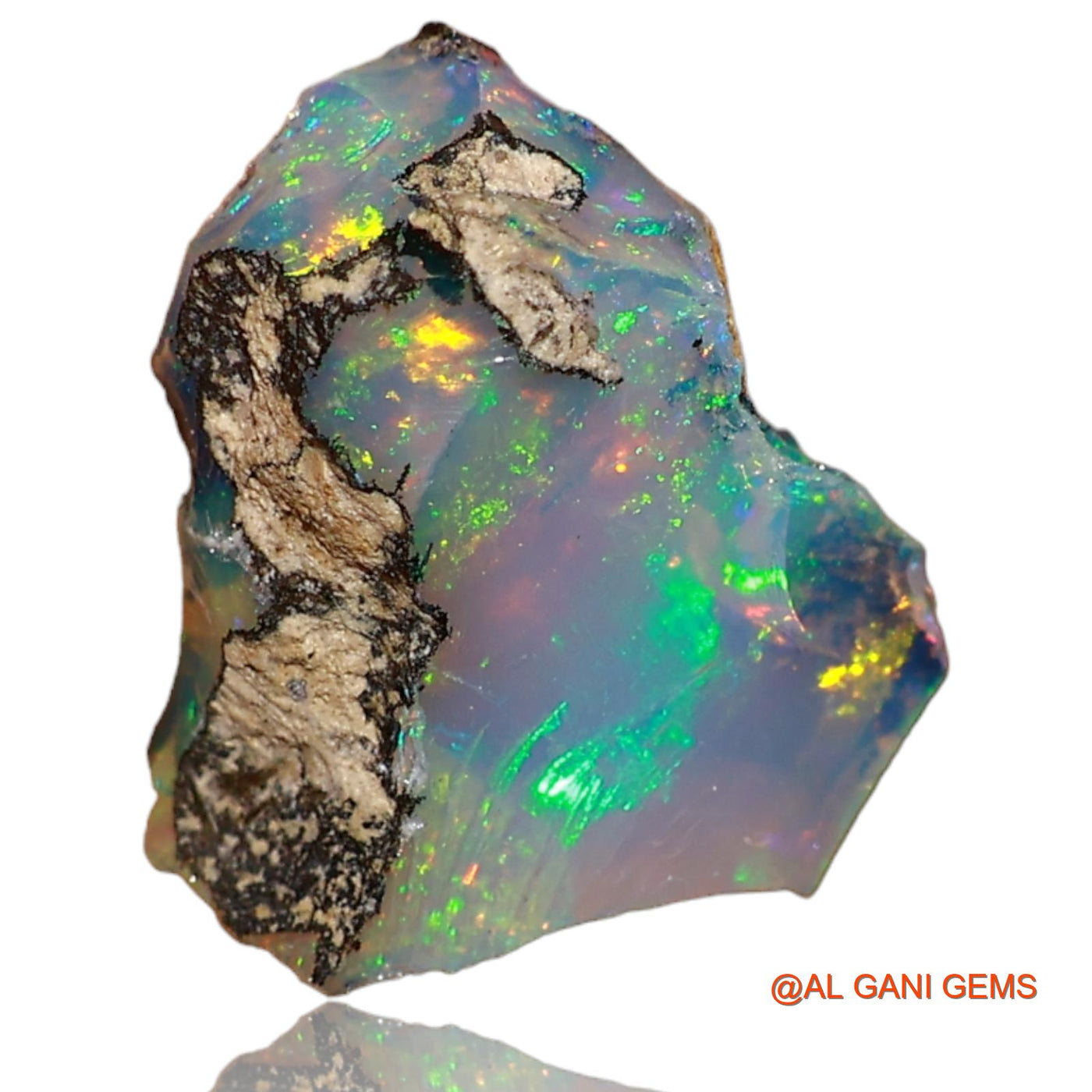 4.00 Cts Unheated Ethiopian Fire Opal Loose Gemstone Fancy Rough Natural 14x11x7 mm E-65