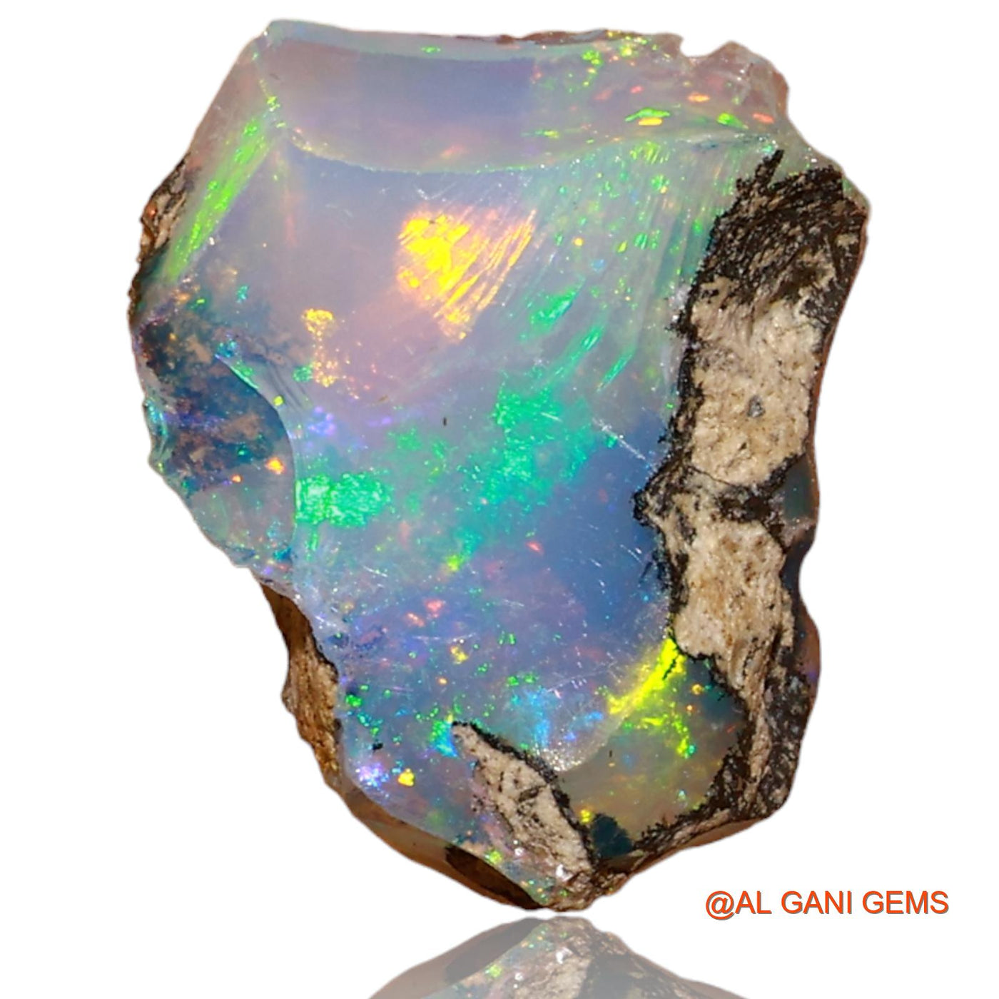4.00 Cts Unheated Ethiopian Fire Opal Loose Gemstone Fancy Rough Natural 14x11x7 mm E-65