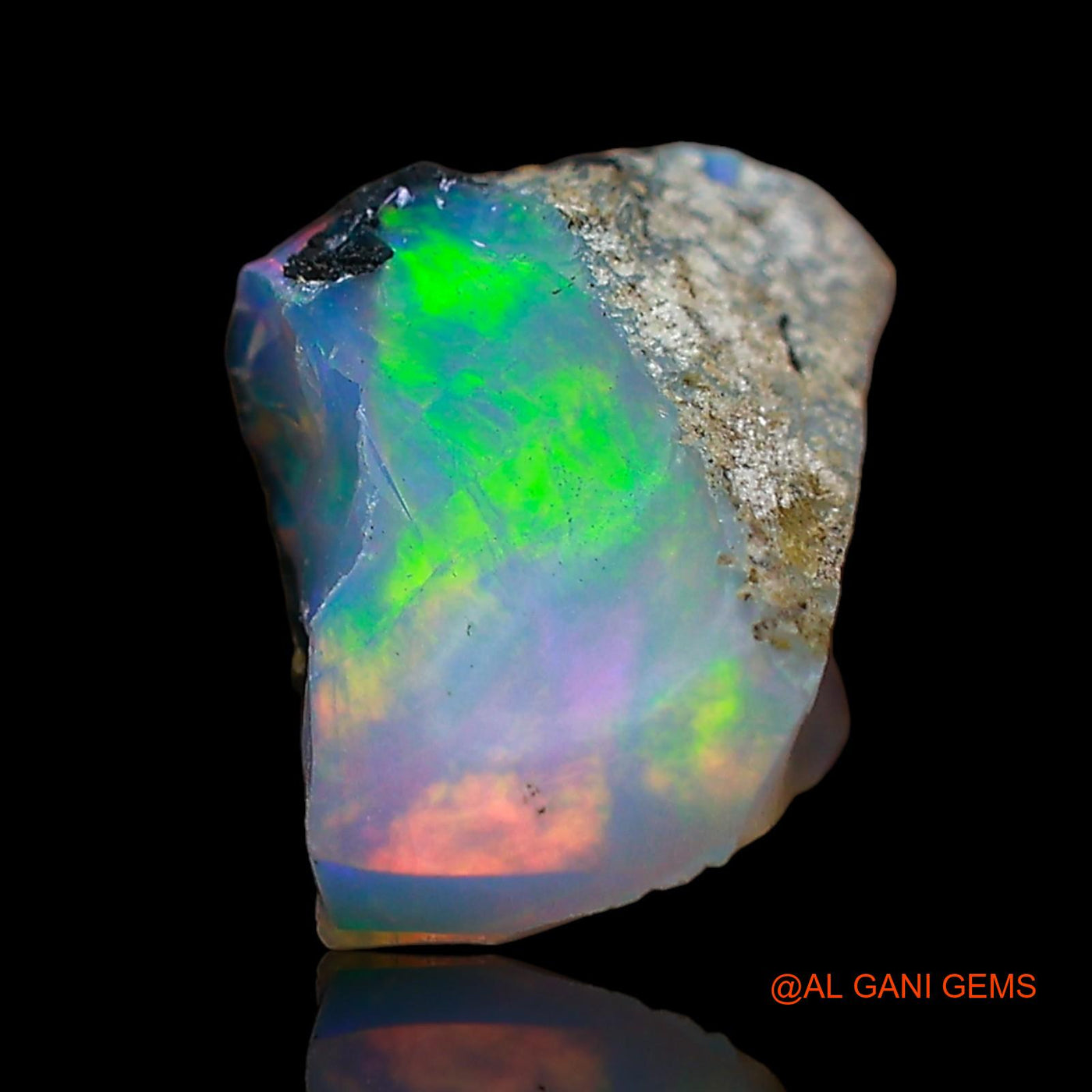 1.00 Cts Natural Ethiopian Fire Opal Fancy Rough Loose Gemstone For Jewelry 8x7x5 mm E-662