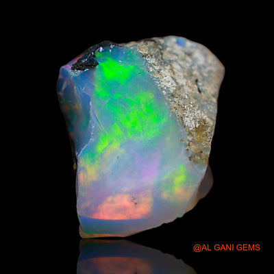 1.00 Cts Natural Ethiopian Fire Opal Fancy Rough Loose Gemstone For Jewelry 8x7x5 mm E-662