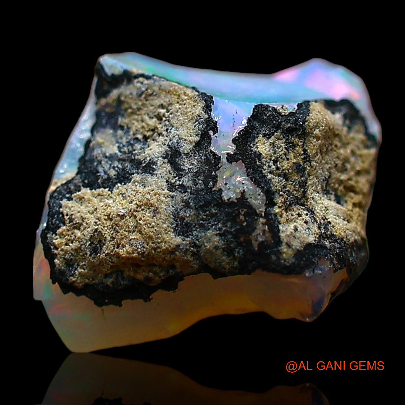 1.00 Cts Natural Ethiopian Fire Opal Fancy Rough Loose Gemstone For Jewelry 8x7x5 mm E-662