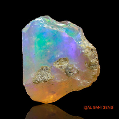 1.00 Cts Natural Ethiopian Fire Opal Loose Gemstone Fancy Rough 9x8x5 mm E-663