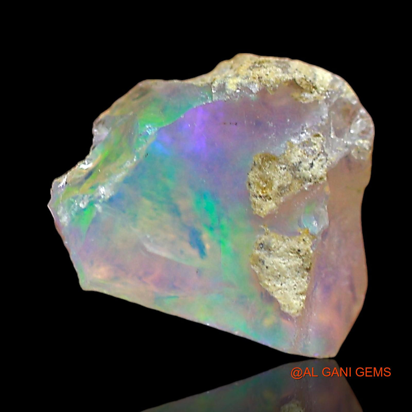 1.00 Cts Natural Ethiopian Fire Opal Loose Gemstone Fancy Rough 9x8x5 mm E-663