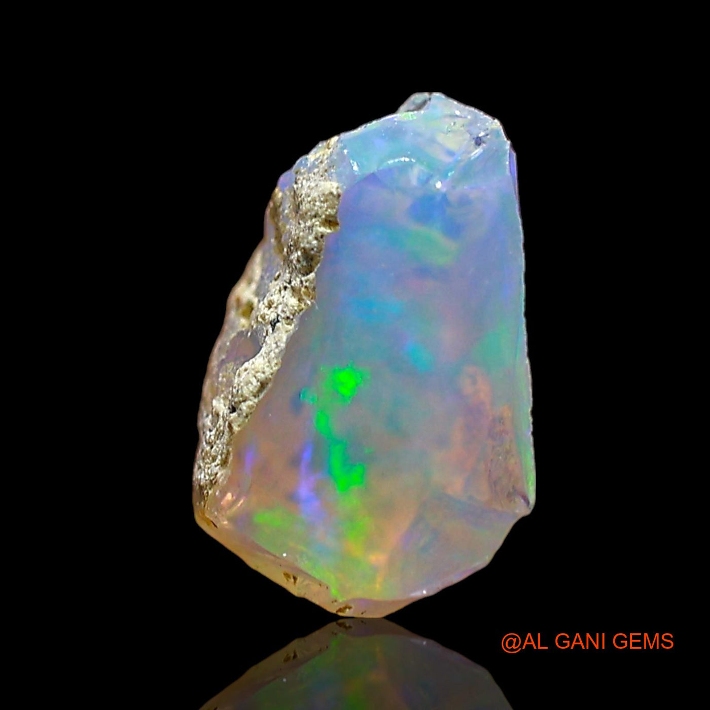 1.00 Cts Natural Ethiopian Fire Opal Loose Gemstone Fancy Rough 9x8x5 mm E-663