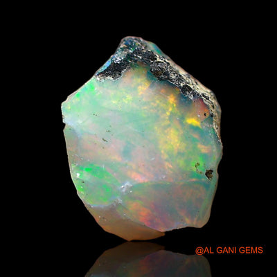 Natural Fire Opal Gemstone 1.00 Cts Loose Fancy Rough From Ethiopia 9x7x5 mm E-664