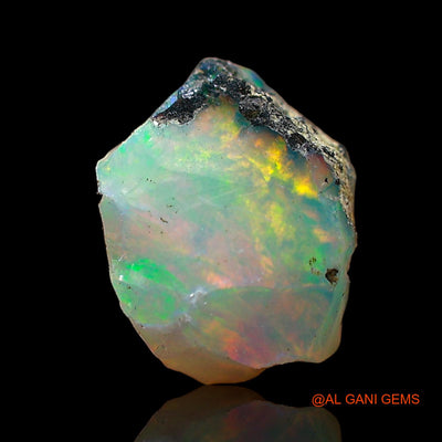 Natural Fire Opal Gemstone 1.00 Cts Loose Fancy Rough From Ethiopia 9x7x5 mm E-664