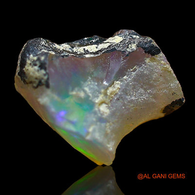 1.00 Cts Natural Ethiopian Fire Opal Loose Gemstone Fancy Rough 8x6x6 mm E-665
