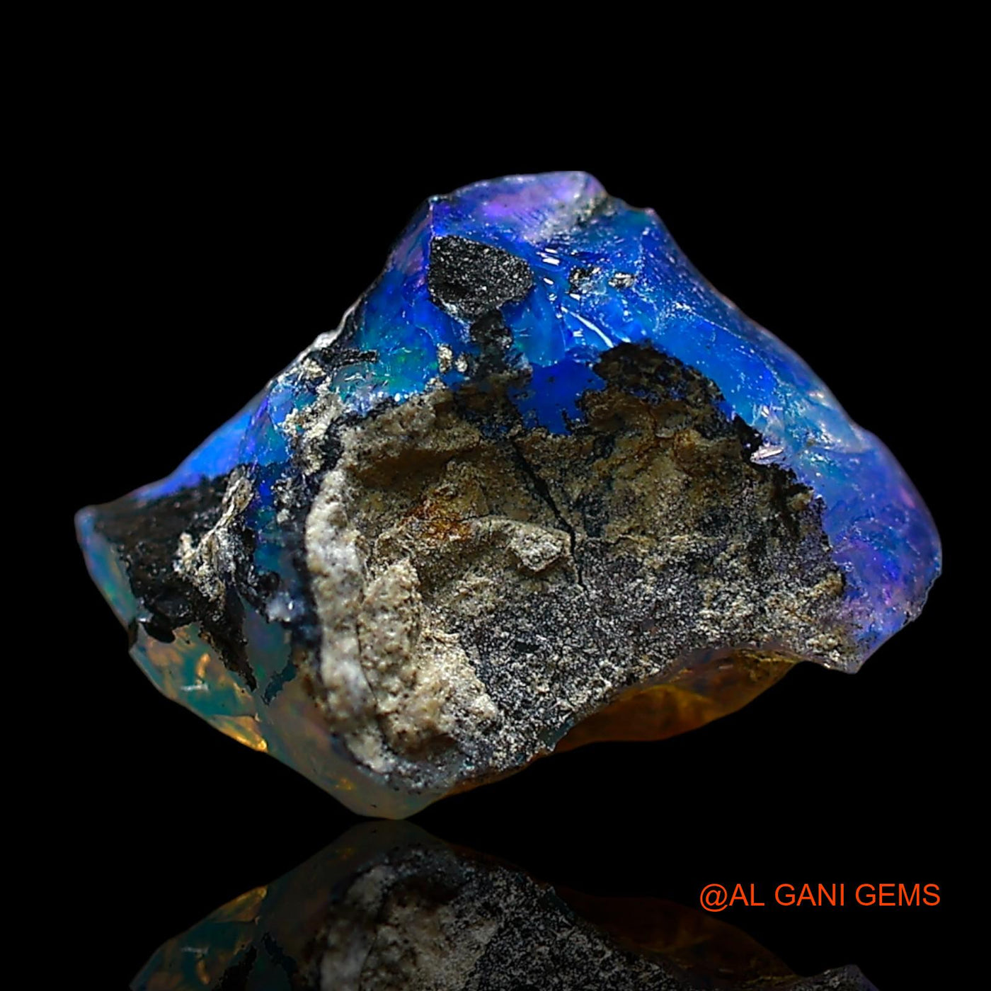 1.00 Cts Natural Ethiopian Fire Opal Loose Gemstone Fancy Rough 11x7x5 mm E-666
