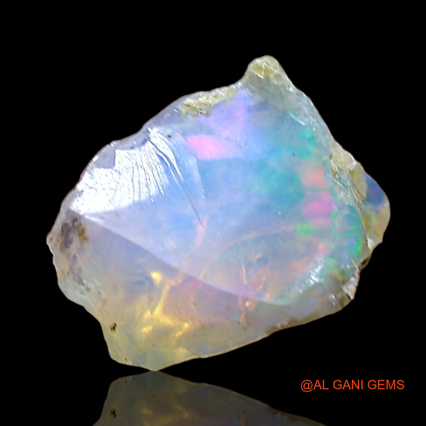 1.00 Cts Natural Ethiopian Fire Opal Loose Gemstone Fancy Rough 10x8x6 mm E-667
