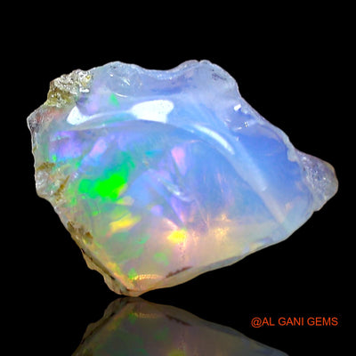 1.00 Cts Natural Ethiopian Fire Opal Loose Gemstone Fancy Rough 10x8x6 mm E-667