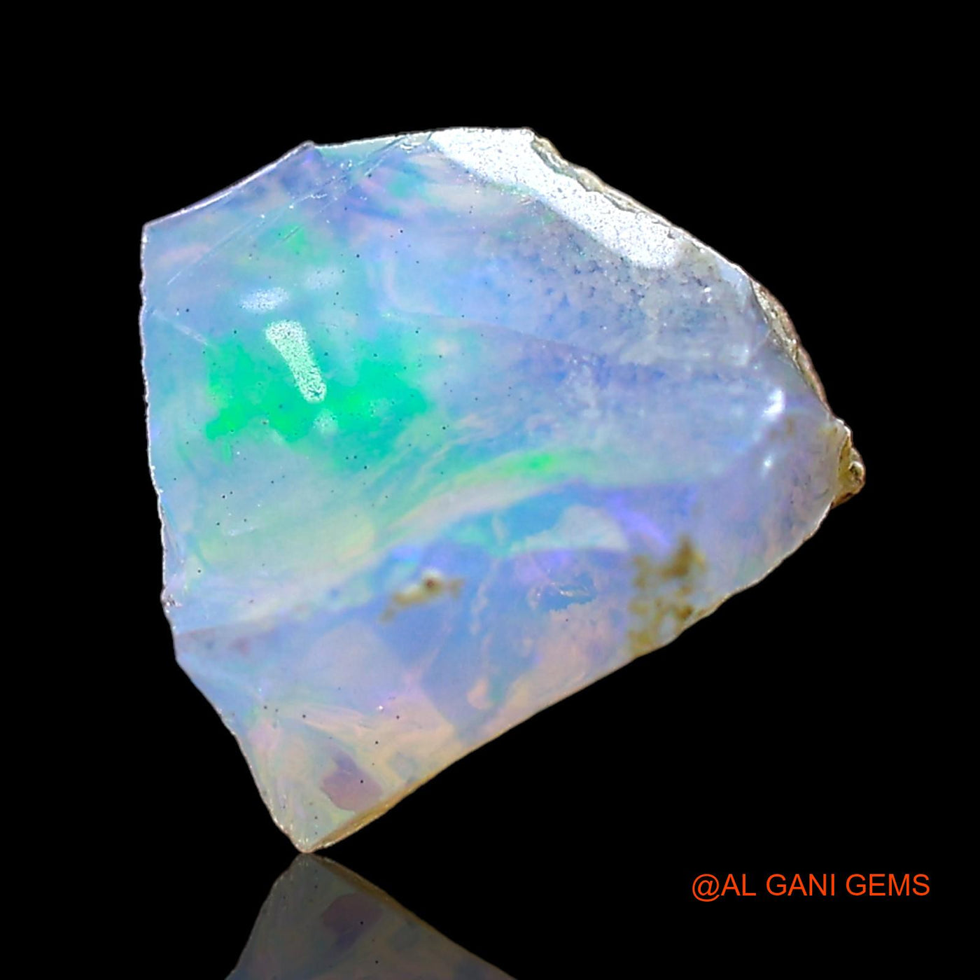 Natural Untreated Fire Opal Loose Gemstone Fancy Rough From Ethiopia 1.00 Cts 8x9x6 mm E-668