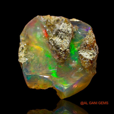 1.00 Cts Natural Ethiopian Fire Opal Loose Gemstone Fancy Rough 8x8x6 mm E-669