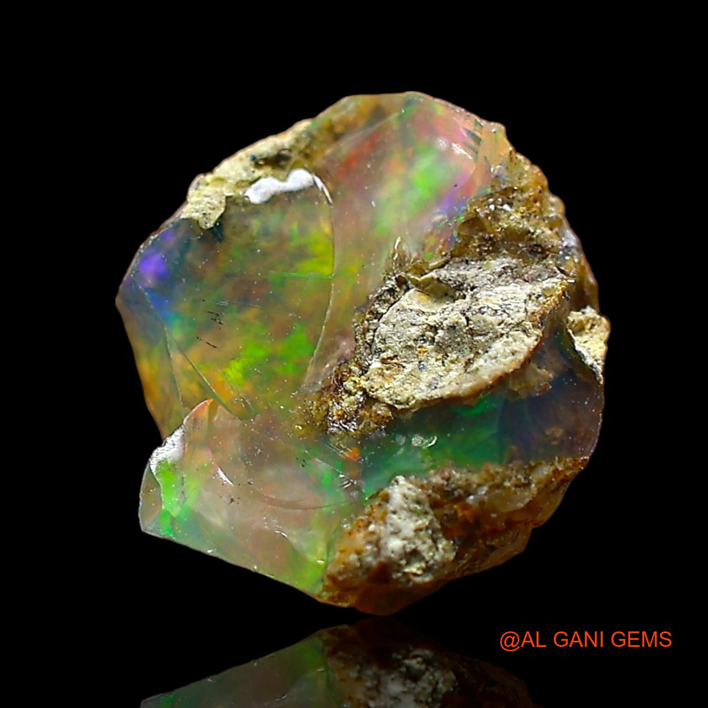 1.00 Cts Natural Ethiopian Fire Opal Loose Gemstone Fancy Rough 8x8x6 mm E-669