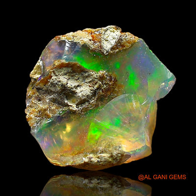 1.00 Cts Natural Ethiopian Fire Opal Loose Gemstone Fancy Rough 8x8x6 mm E-669